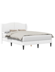 Struttura del letto con testiera Bianco 140 x 190 cm Similpelle 2