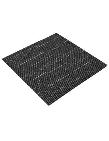 Piastrella per Tappeto Strisce Nere 50 x 50 cm 20 pcs