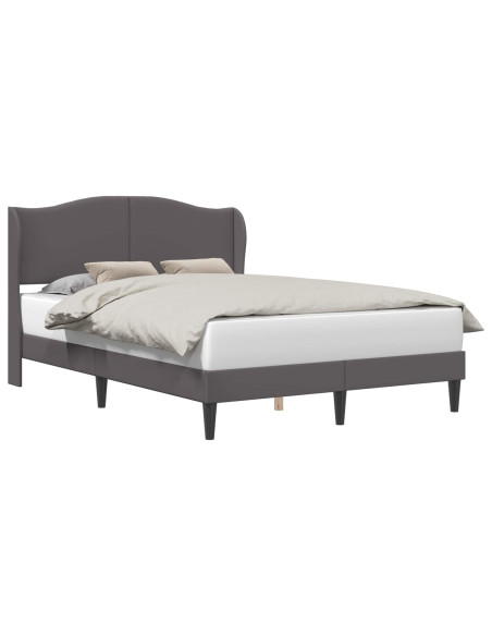 Struttura del letto con testiera Grigio 160 x 200 cm Similpelle
