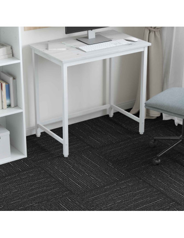 Piastrella per Tappeto Strisce Nere 50 x 50 cm 36 pcs