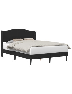 Struttura del letto con testiera Nero 160 x 200 cm Similpelle 2