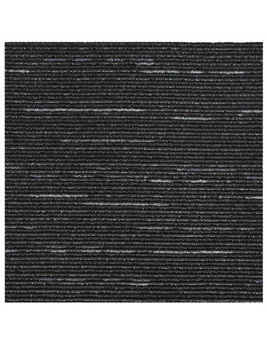 Piastrella per Tappeto Strisce Nere 50 x 50 cm 36 pcs