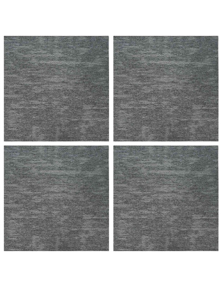 Piastrella per Tappeto Grigio Roccia 50 x 50 cm 4 pcs