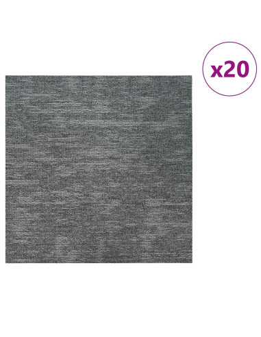 Piastrella per Tappeto Grigio Roccia 50 x 50 cm 20 pcs