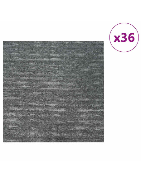 Piastrella per Tappeto Grigio Roccia 50 x 50 cm 36 pcs