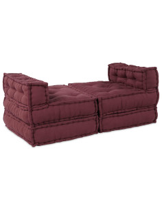 Unità di Divano Modulare 4 pcs Bordeaux Tessuto
