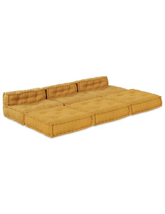 Unità di Divano Modulare 4 pcs Giallo Tessuto