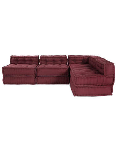 Unità di Divano Modulare 4 pcs Bordeaux Tessuto