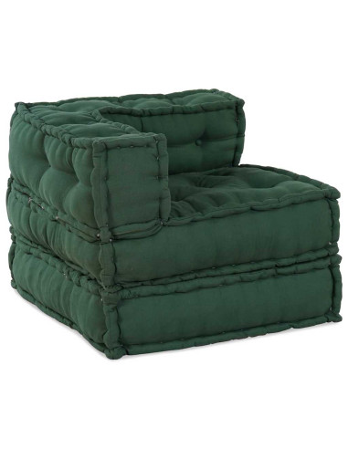 Unità di Divano Modulare 4 pcs Verde Tessuto