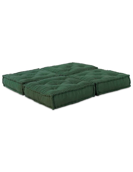 Unità di Divano Modulare 2 pcs Verde 140 x 70 x 36 cm Tessuto