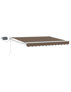 Tenda retrattile manuale con LED Tortora