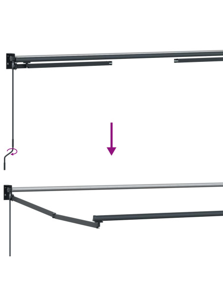 Tenda retrattile manuale con LED Tortora