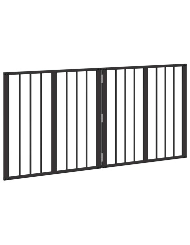 Cancello per cani 2 pcs Nero 60 x 60 cm Acciaio zincato