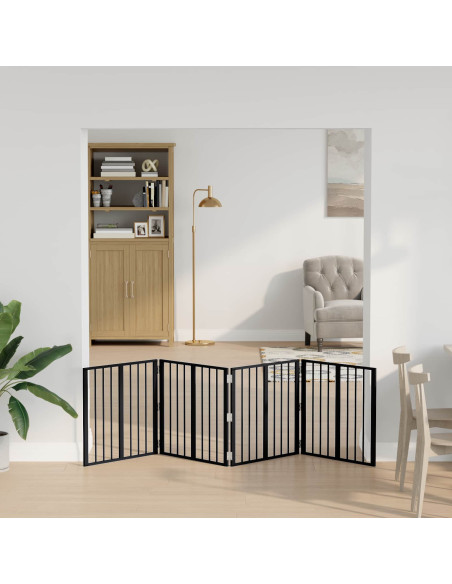 Cancello per cani 4 pcs Nero 60 x 60 cm Acciaio zincato