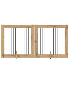 Cancello per cani con supporti 2 pcs Rovere Artigianale 2