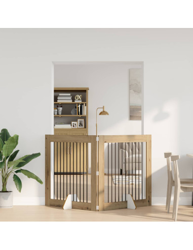 Cancello per cani con supporti 2 pcs Rovere Artigianale