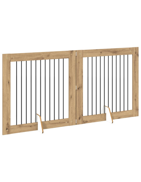 Cancello per cani con supporti 2 pcs Rovere Artigianale