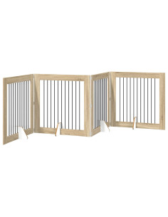 Cancello per cani con supporti 4 pcs Rovere Sonoma 100 x 100 cm 2