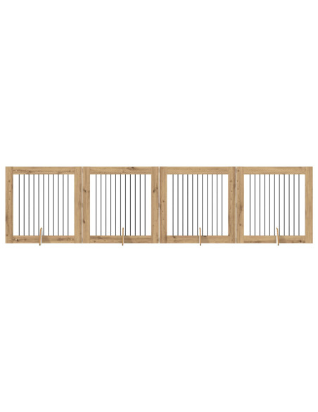 Cancello per cani con supporti 4 pcs Rovere Artigianale