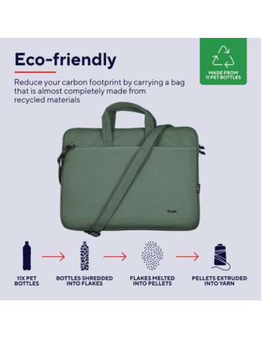 BOLOGNA LAPTOP BAG 16" ECO GREEN