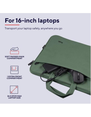 BOLOGNA LAPTOP BAG 16" ECO GREEN