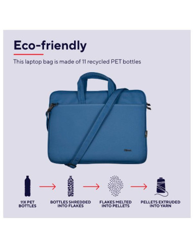 BOLOGNA LAPTOP BAG 16" ECO BLUE