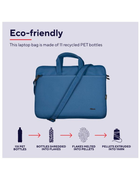 BOLOGNA LAPTOP BAG 16" ECO BLUE