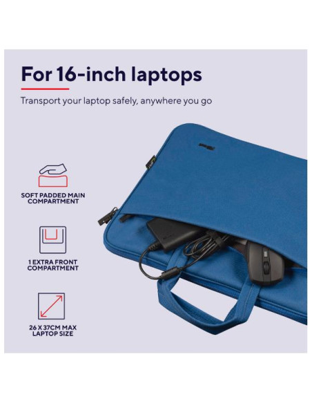 BOLOGNA LAPTOP BAG 16" ECO BLUE