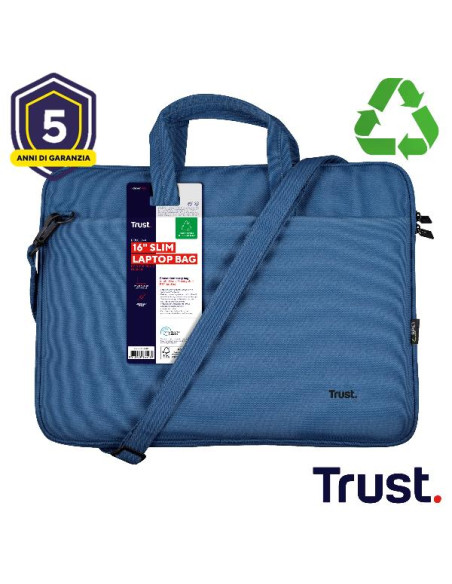 BOLOGNA LAPTOP BAG 16" ECO BLUE