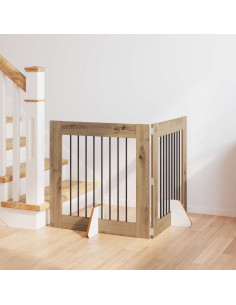 Cancello per cani con supporti 2 pcs Rovere Artigianale