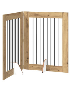 Cancello per cani con supporti 2 pcs Rovere Artigianale 2
