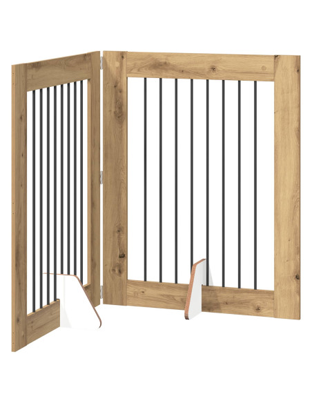Cancello per cani con supporti 2 pcs Rovere Artigianale
