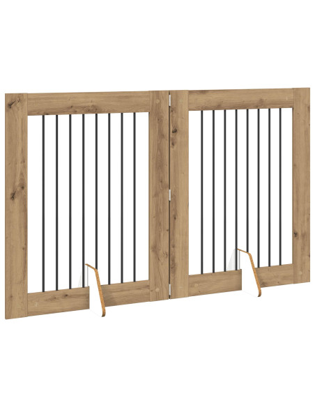 Cancello per cani con supporti 2 pcs Rovere Artigianale