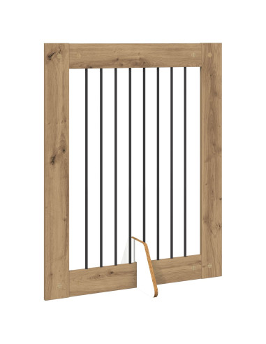 Cancello per cani con supporti 2 pcs Rovere Artigianale