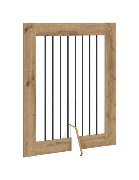 Cancello per cani con supporti 4 pcs Rovere Artigianale
