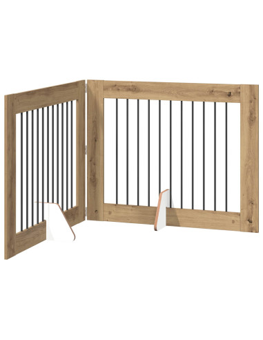 Cancello per cani con supporti 2 pcs Rovere Artigianale