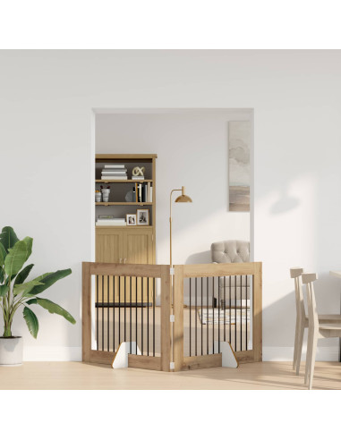 Cancello per cani con supporti 2 pcs Rovere Artigianale