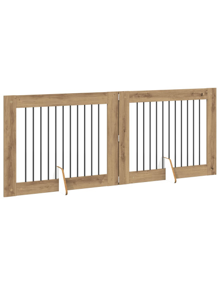 Cancello per cani con supporti 2 pcs Rovere Artigianale