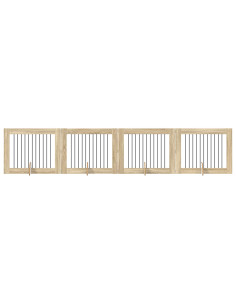 Cancello per cani con supporti 4 pcs Rovere Sonoma 100 x 80 cm 2