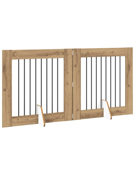 Cancello per cani con supporti 2 pcs Rovere Artigianale