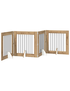 Cancello per cani con supporti 4 pcs Rovere Artigianale 2