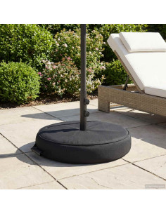 Base per Ombrello da Patio 60 x 60 cm Acciaio Nero