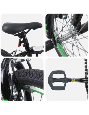 BMX 20 Pollici per oltre 9 anni Nero