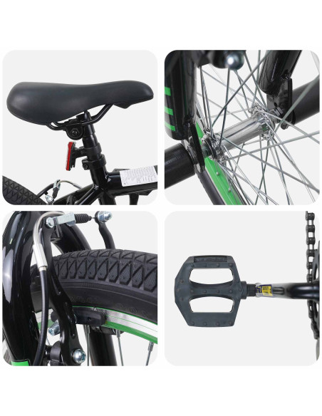BMX 20 Pollici per oltre 9 anni Nero