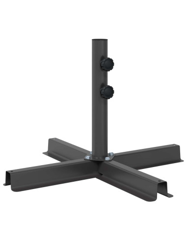 Base per Ombrello da Patio 60 x 60 cm Acciaio Nero