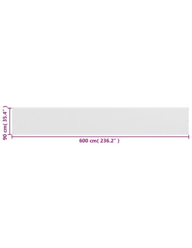 Paravento da Balcone HDPE 90x600 cm Bianco