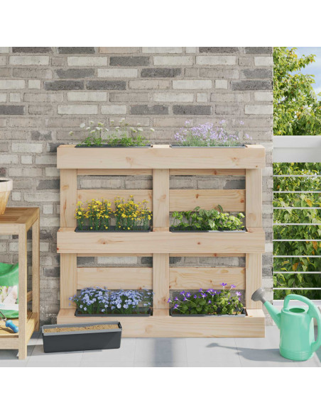 Fioriere per Euro pallet 24 pcs Grigio 36 x 13,5 x 9,5 cm