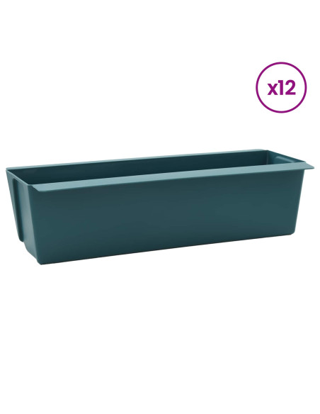 Fioriere per Euro pallet 12 pcs Verde 36 x 13,5 x 9,5 cm