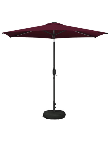Parasol da Giardino con Luci LED 270 x 270 cm Poliestere
