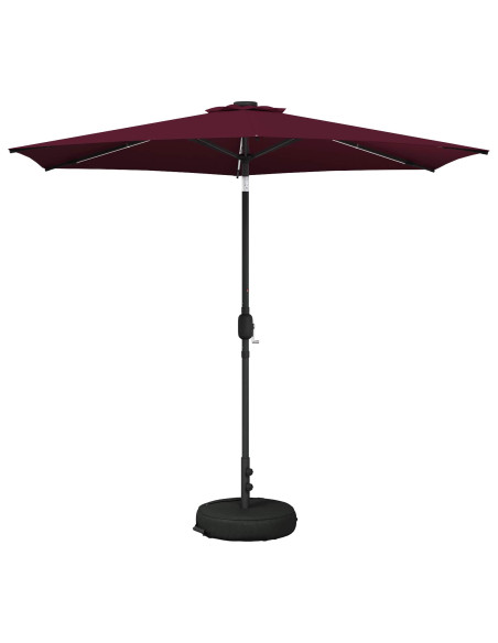Parasol da Giardino con Luci LED 270 x 270 cm Poliestere